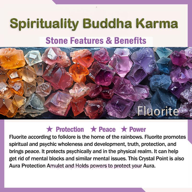 Spirituality Buddha Karma Natural Crystal Gemstone Amethyst Adjustable Ring Rings BS 2