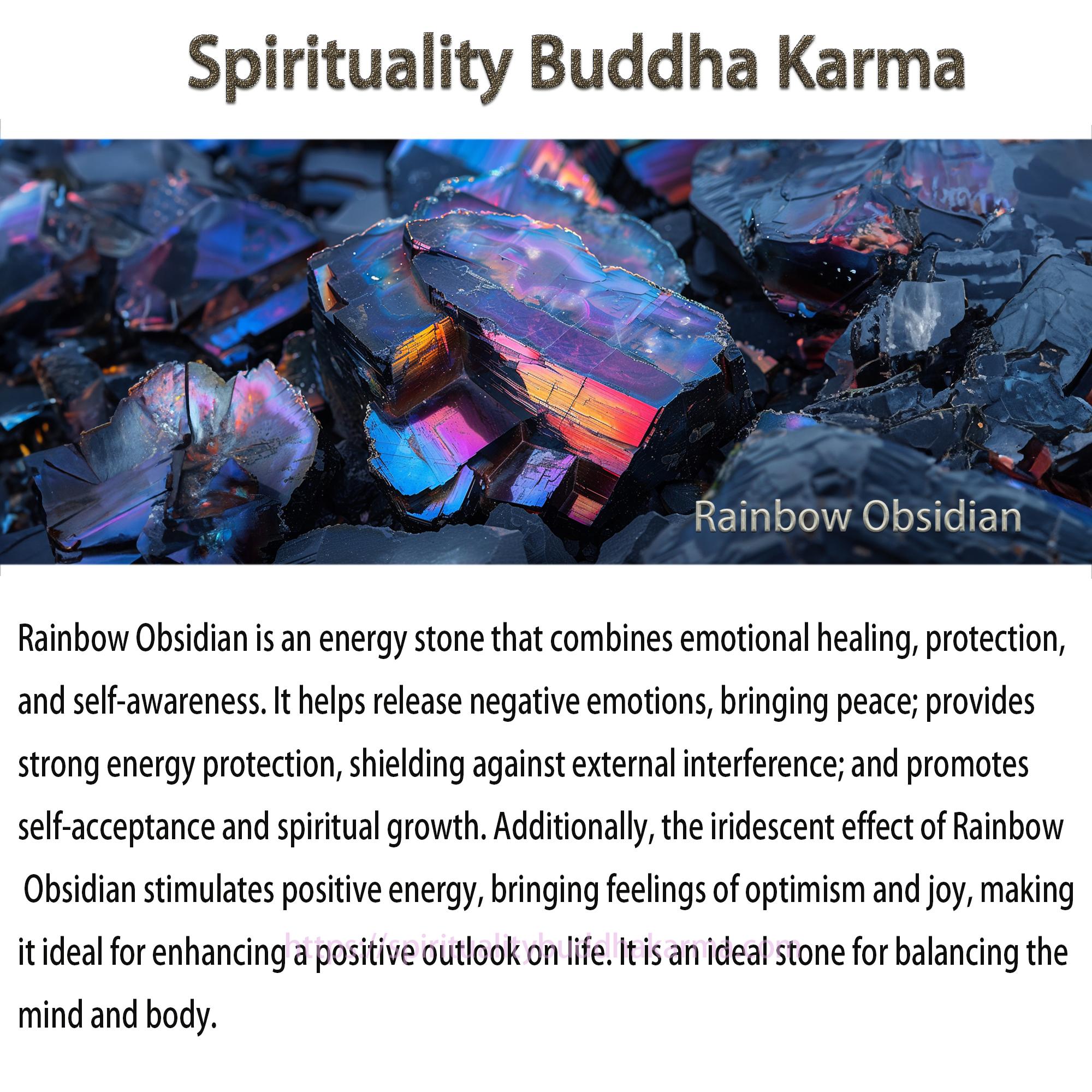 Natural Rainbow Obsidian Laughing Buddha Inner Peace Necklace Pendant Necklaces & Pendants BS 1
