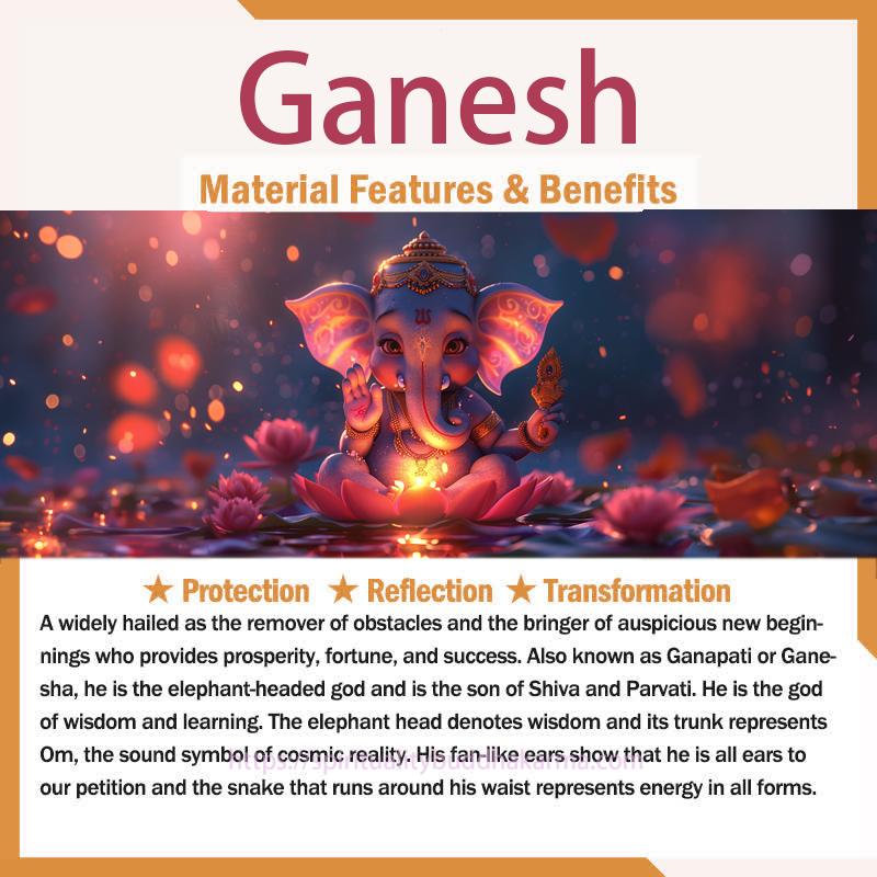 Spirituality Buddha Karma Natural Jade Ganesh Ganpati Elephant Protection Amulet Necklace Pendant Necklaces & Pendants