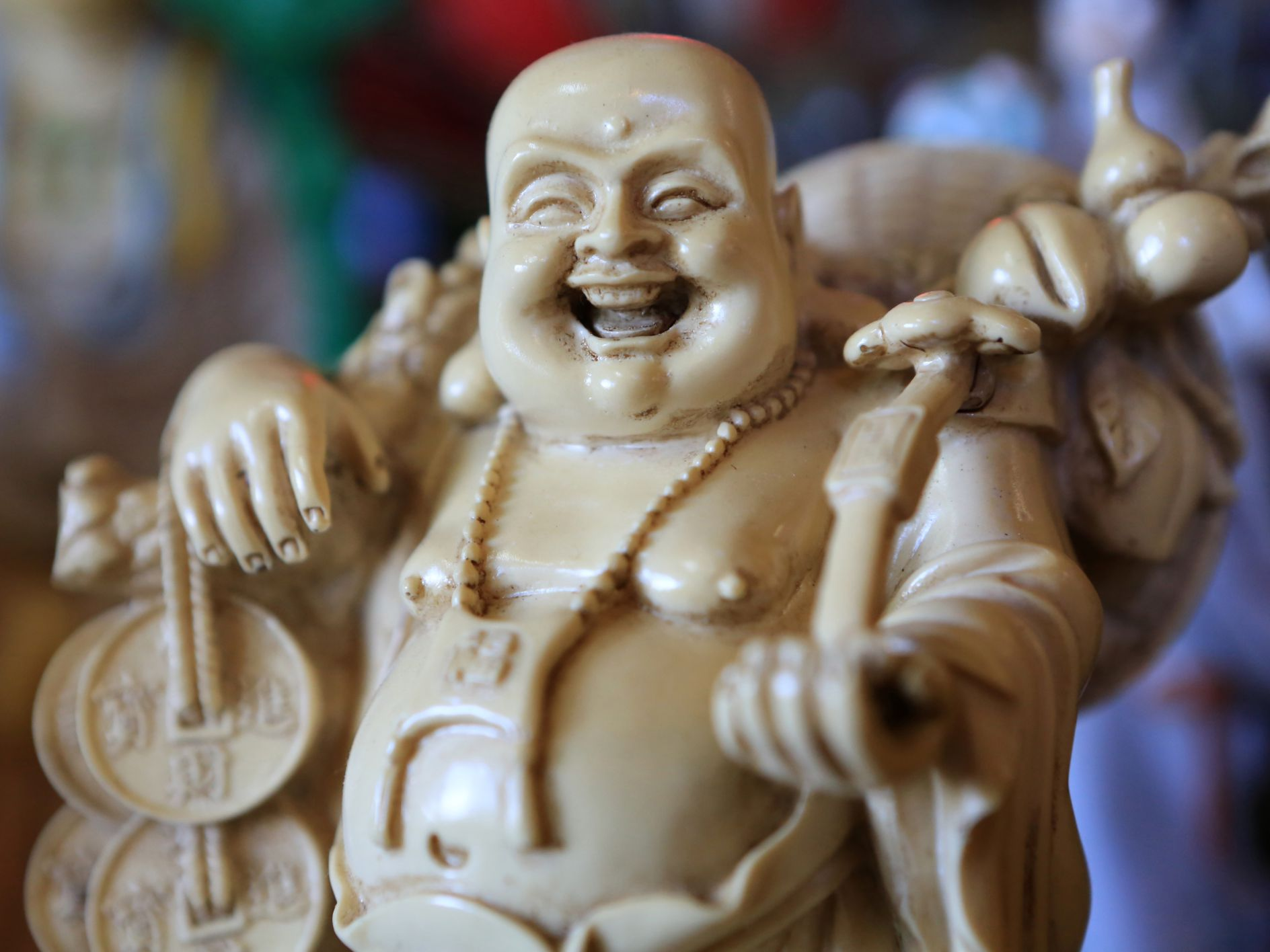 Spirituality Buddha Karma Good Luck Laughing Buddha Necklace Necklaces & Pendants BS 5