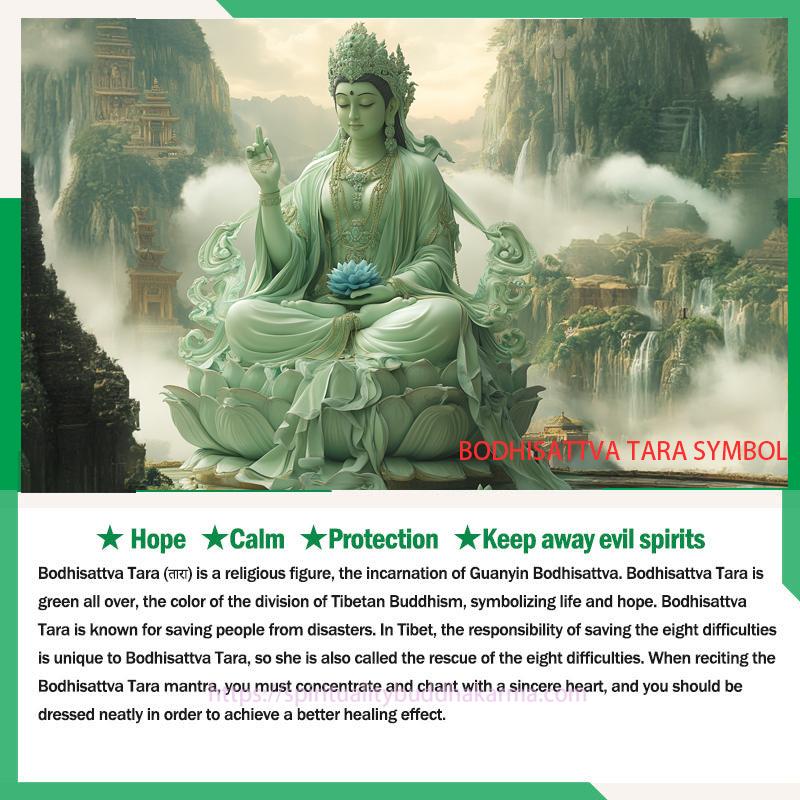 Spirituality Buddha Karma 925 Sterling Silver Green Tara Double Dorje Vajra Protection Necklace Pendant Necklaces & Pendants BS 1