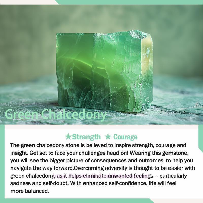 Spirituality Buddha Karma Green Chalcedony Love Heart Design Strength Necklace Pendant Necklaces & Pendants BS 1